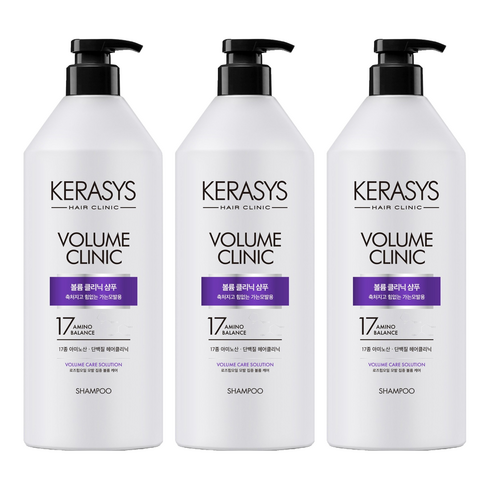 케라시스 볼륨 클리닉 단백질 샴푸 플로럴파우더향, 980ml, 3개