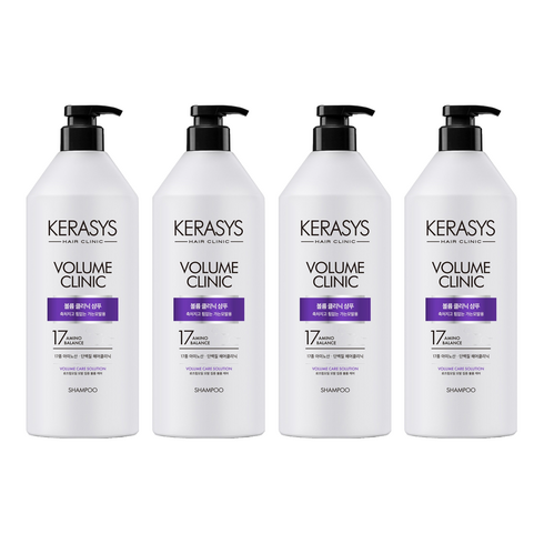 케라시스 볼륨 클리닉 단백질 샴푸 플로럴파우더향, 980ml, 4개