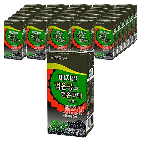 베지밀 검은콩과 검은참깨 두유, 190ml, 96개