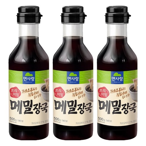 면사랑 프리미엄 메밀장국, 500ml, 3개