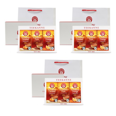 티칸 임산부 루이보스 티 3종 선물세트, 루이보스 오렌지 1.75g x 20p + 카라멜 1.75g x 20p + 퓨어 1.75g x 20p, 3세트