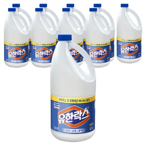 유한락스 레귤러, 3.3L, 10개