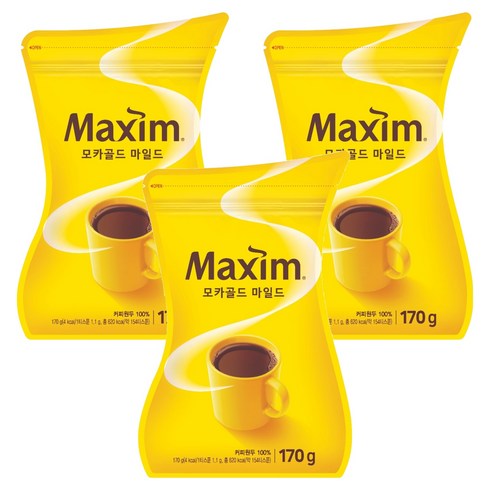 맥심 모카골드 마일드 커피믹스, 170g, 1개입, 3개