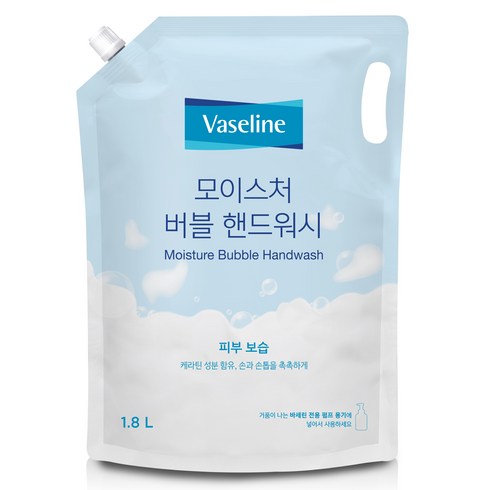 애경바세린 모이스처 버블 핸드워시 리필, 1.8L, 1개