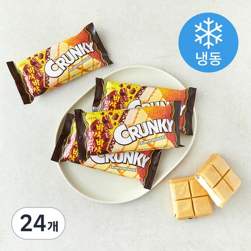 롯데웰푸드 바삭바삭 크런키 모나카 (냉동), 24개, 1개입, 150ml
