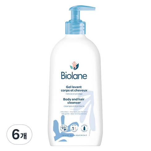 비올란 2in1 바디 앤 헤어 클렌저, 350ml, 6개