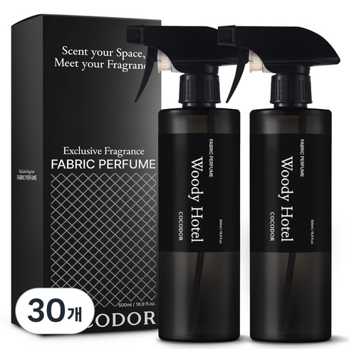 코코도르 패브릭 퍼퓸 섬유탈취제 우디호텔 본품, 30개, 500ml