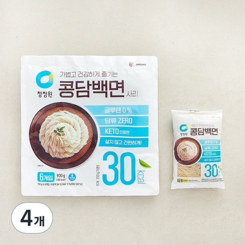 청정원 콩담백면 6개입, 4개, 900g