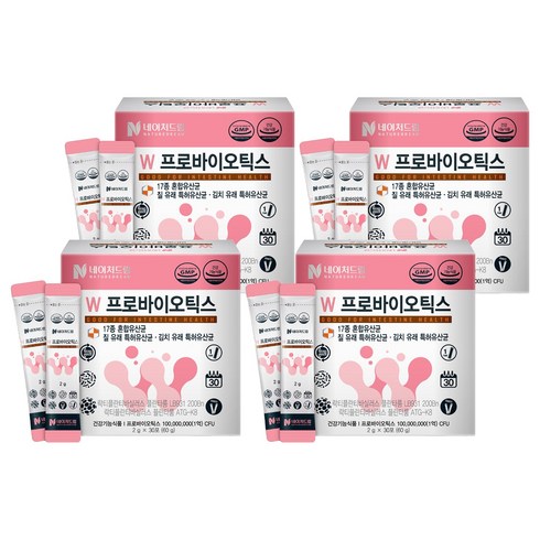 네이처드림 W프로바이오틱스 질건강 유산균 30p, 60g, 4개
