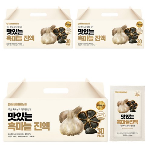 참앤들황토농원 맛있는 흑마늘진액 30p, 70ml, 3개