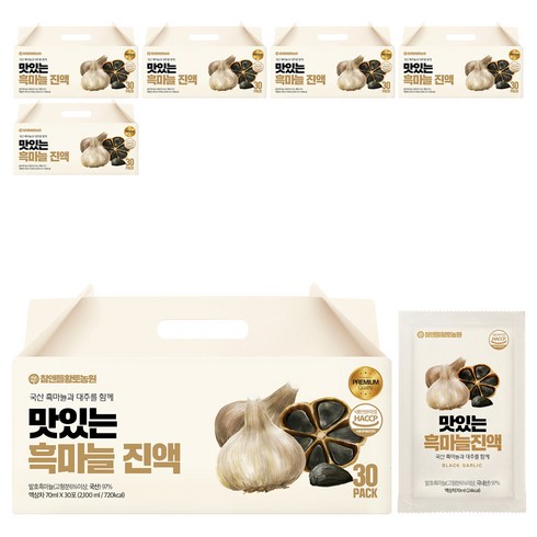 참앤들황토농원 맛있는 흑마늘 진액, 70ml, 180개