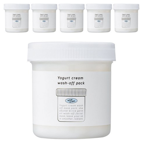 와더스킨 요거트 크림 워시오프 보습 마스크 팩 130ml, 6개, 1개입
