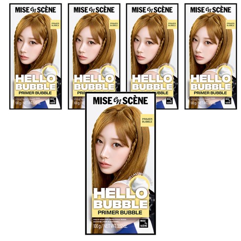 미쟝센 헬로 버블 염색제, 100g, 5개, 프라이머