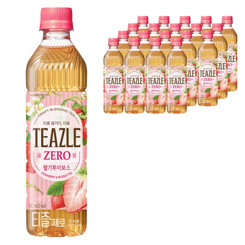 티즐 제로 딸기루이보스, 500ml, 20개