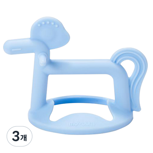 모윰 포니 치발기, 단품, 블루, 3개