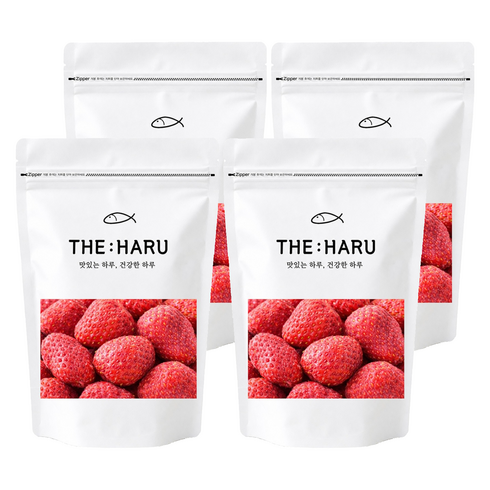 THEHARU 동결건조 딸기칩, 50g, 4개
