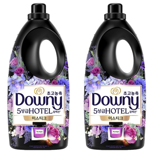 다우니 초고농축 호텔 컬렉션 섬유유연제 미스티크 본품, 2L, 2개