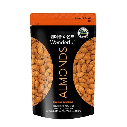 원더풀아몬드 가염, 400g, 1개