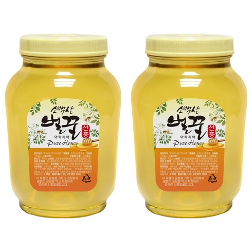 소백산벌꿀 선흥 사양 아카시아꿀, 2개, 2.4kg
