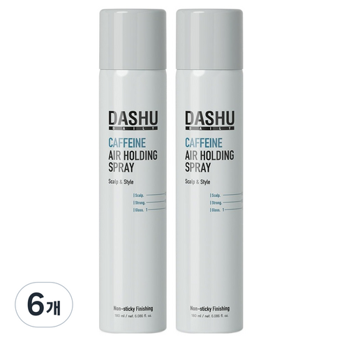다슈 데일리 카페인 에어 홀딩 헤어 스프레이, 180ml, 6개