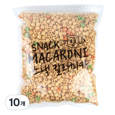 우리가스토리 칼라마카 마카로니 뻥튀기, 500g, 10개