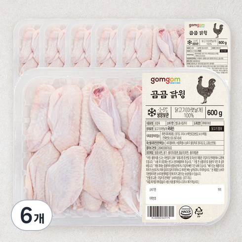곰곰 닭윙 (냉장), 600g, 6개