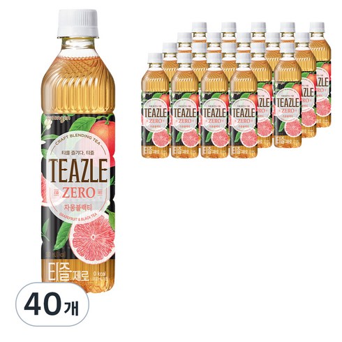 티즐 제로 자몽블랙티, 500ml, 40개