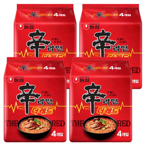 신라면 더 레드 125g, 16개
