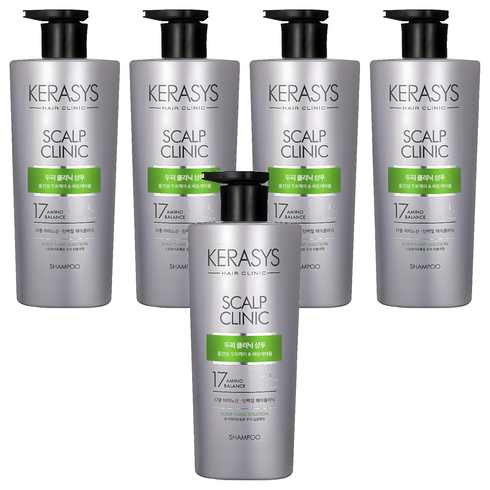 케라시스 두피 클리닉 단백질 샴푸 플로럴파우더 향, 600ml, 5개