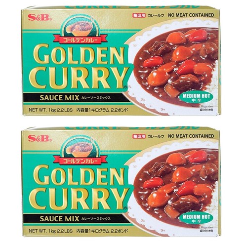 에스앤비골든 카레 중간매운맛, 1kg, 2개