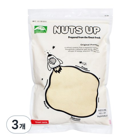 웰넛 너츠업 아몬드분말, 1kg, 3개
