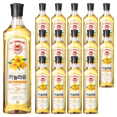 해표 카놀라유, 500ml, 15개