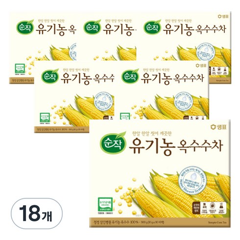 순작 유기농 옥수수차 티백, 10g, 30개입, 18개