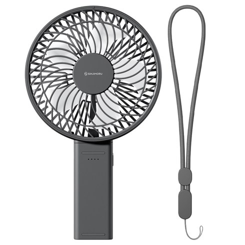 신지모루 BLDC모터 오퓨리엠 대형 빅 와이드팬 휴대용 탁상용 접이식 캠핑용 손 선풍기, OPRM_FAN_WF, 그레이