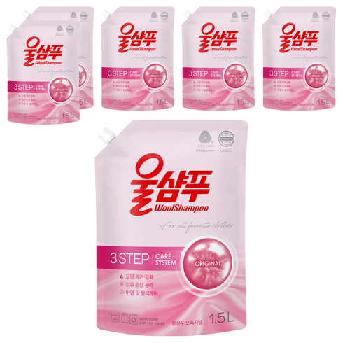 울샴푸 오리지널 리필, 1.5L, 6개