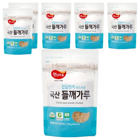 햇님마을 껍질벗겨 부드러운 국산 들깨가루, 100g, 6개