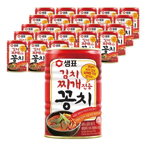샘표 김치찌개 전용 꽁치 통조림, 24개, 400g