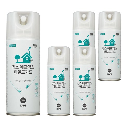 잡스 FX 마일드 가드 살충제, 200ml, 5개