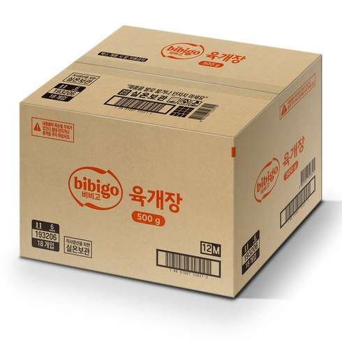 비비고 육개장, 500g, 18개