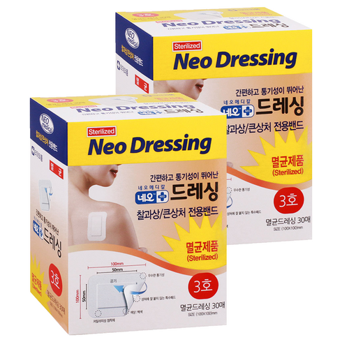 네오 드레싱 멸균거즈밴드 백색, 30개입, 2개