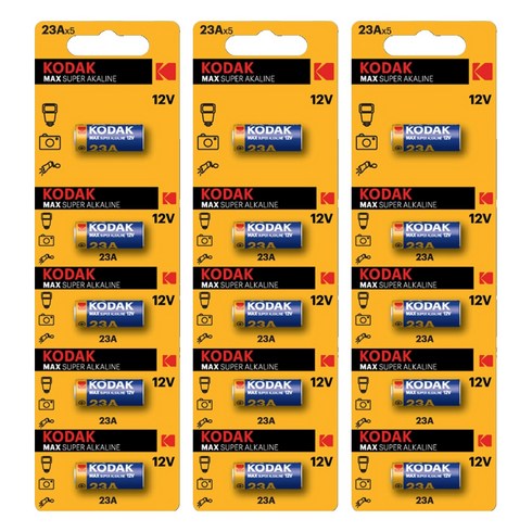 코닥 맥스 23A MN21 12V 알카라인 건전지, 5개입, 3개