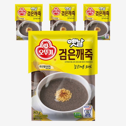 오뚜기 옛날 검은깨죽, 80g, 4개