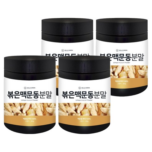 헬로우그린 볶은 맥문동 분말, 300g, 4개