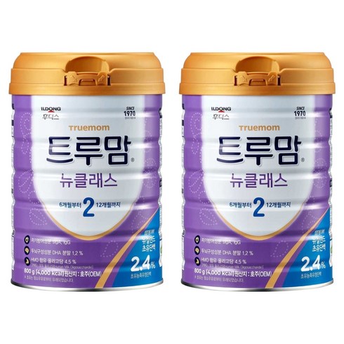 트루맘 뉴클래스 분유 2단계, 800g, 2개
