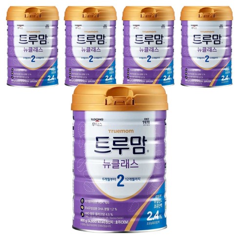 트루맘 뉴클래스 분유 2단계, 800g, 5개