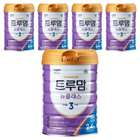 트루맘 뉴클래스 분유 3단계, 800g, 5개