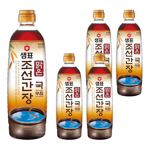 샘표 맑은 조선 간장, 930ml, 5개
