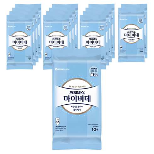 마이비데 클린케어 화장실용 물티슈 휴대형, 55g, 10매, 15개