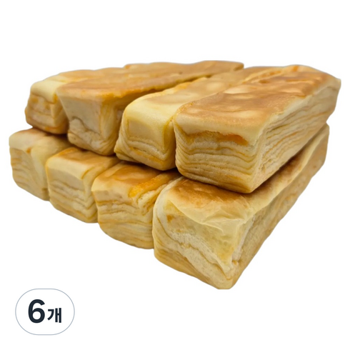 우유를 넣어 부드럽고 촉촉한 12겹 층층 밀크브레드 8p, 450g, 6개