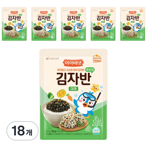 아이배냇 김자반, 야채맛, 25g, 18개